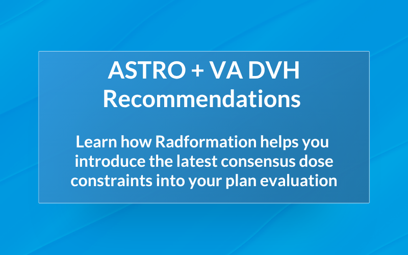 Recomendações DVH da ASTRO e VA para planejamento de radioterapia
