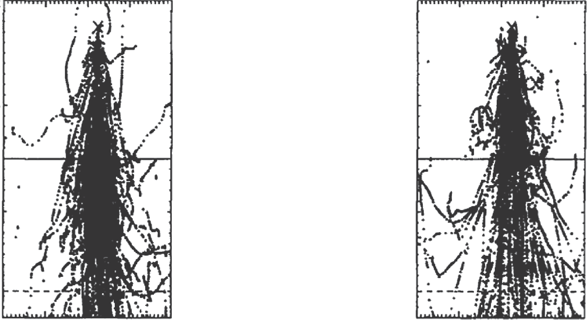 Limitação do scaling retilíneo de kernels: traços de elétrons de fótons de 5 MeV em meios com densidades alternadas mostram padrões diferentes dependendo da ordem das densidades
