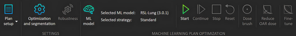 RayStation Deep Learning Segmentation interface